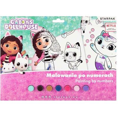 Starpak Gabby's Dollhouse – Malen nach Zahlen – inkl. 7 Farbtöne und Pinsel Starpak Gabby's Dollhouse – Malen nach Zahlen – inkl. 7 Farbtöne und Pinsel