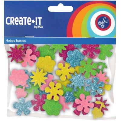 Haza Witbaard, Sticker, Foamstickers Flowers Glitter, 25. (25 Sticker) Haza Witbaard, Sticker, Foamstickers Flowers Glitter, 25. (25 Sticker)