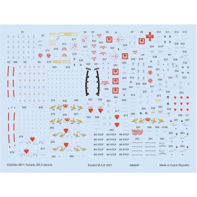 Eduard Tornado GR.4 stencils 1/32 for ITALERI/REVELL Eduard Tornado GR.4 stencils 1/32 for ITALERI/REVELL