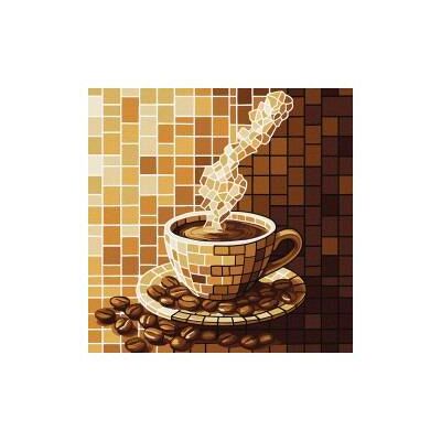 Ideyka Malen nach Zahlen - Buntglas, Kaffee 30x30cm Ideyka Malen nach Zahlen - Buntglas, Kaffee 30x30cm