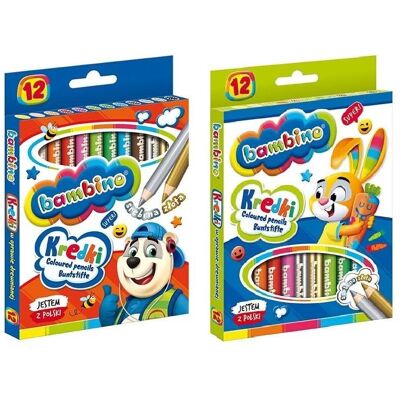 St. Majewski, Malstifte, Buntstifte im Holzrahmen, 12 BAMBINO-Farben (12x) St. Majewski, Malstifte, Buntstifte im Holzrahmen, 12 BAMBINO-Farben (12x)