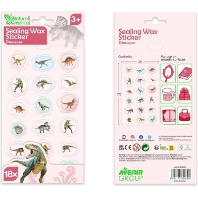 Avenir, Sticker, Wachsaufkleber - Dinosaurier (18 Sticker) Avenir, Sticker, Wachsaufkleber - Dinosaurier (18 Sticker)