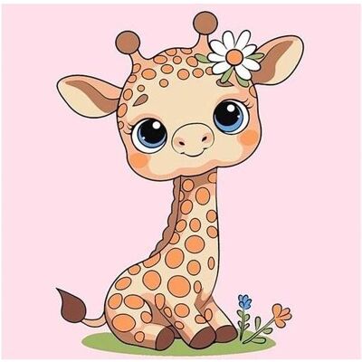 Qbee Malen nach Zahlen - Giraffe 25x25cm Qbee Malen nach Zahlen - Giraffe 25x25cm