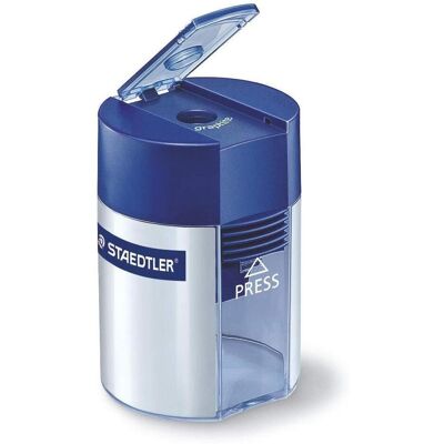 Staedtler Spitzer, Dosenspitzer 8,2mm Kunststoff silber/transparent/blau Staedtler Spitzer, Dosenspitzer 8,2mm Kunststoff silber/transparent/blau
