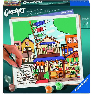 Ravensburger CreArt, Malen nach Zahlen Adults Trend - Kawaii Strasse Ravensburger CreArt, Malen nach Zahlen Adults Trend - Kawaii Strasse
