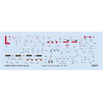 Eduard P-51D stencils for REVELL/TAMIYA Eduard P-51D stencils for REVELL/TAMIYA