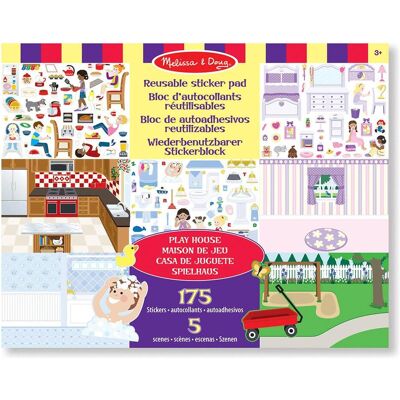 Melissa & Doug, Sticker, MELISSA Reusable Sticker Pad - Play House! (175 Sticker) Melissa & Doug, Sticker, MELISSA Reusable Sticker Pad - Play House! (175 Sticker)