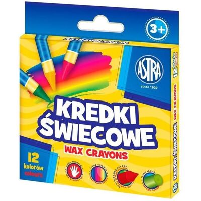 Astra, Malstifte, Runde Wachsmalstifte 12 Farben (12x) Astra, Malstifte, Runde Wachsmalstifte 12 Farben (12x)