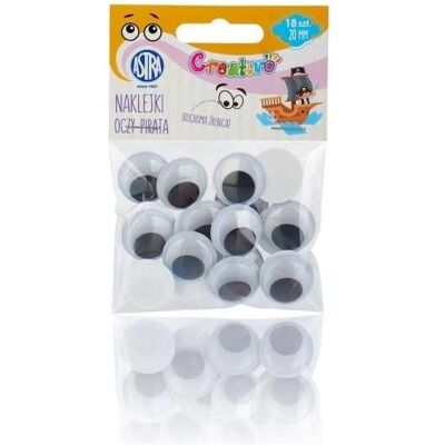 Astra CREATIVO Selbstklebende Augen 20mm Pirat Astra CREATIVO Selbstklebende Augen 20mm Pirat