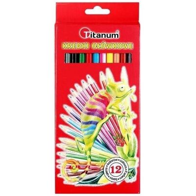 Titanum, Malstifte, Kameleon Sechskantstifte, 12 Farben (12x) Titanum, Malstifte, Kameleon Sechskantstifte, 12 Farben (12x)