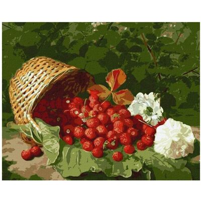Ideyka Malen nach Zahlen - Korb mit Erdbeeren Ideyka Malen nach Zahlen - Korb mit Erdbeeren