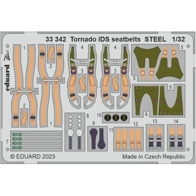 Eduard Tornado IDS seatbelts STEEL for ITALERI Eduard Tornado IDS seatbelts STEEL for ITALERI