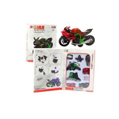 Lean Toys Motorrad zum Zusammenbauen, Schrauben, Metall, 1:14, DIY, Grün-Rot Lean Toys Motorrad zum Zusammenbauen, Schrauben, Metall, 1:14, DIY, Grün-Rot