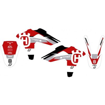 Blackbird, Sticker, Aufkleber-Set für Husqvarna TE/TC 250/450/510 '05-'07 DREAM 5 Farben Rot Weiss Blackbird, Sticker, Aufkleber-Set für Husqvarna TE/TC 250/450/510 '05-'07 DREAM 5 Farben Rot Weiss