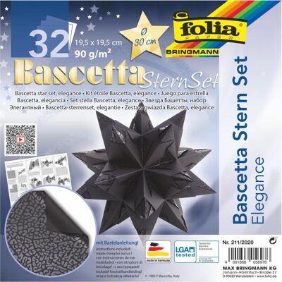 Folia, Bastelpapier, Bascetta-Stern Set, ELEGANCE - WILDLIFE (90 g/m², 32x) Folia, Bastelpapier, Bascetta-Stern Set, ELEGANCE - WILDLIFE (90 g/m², 32x)