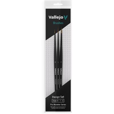Vallejo, Pinsel, BRUSH SET / PRO MODELER - DESIGN SET - NATURAL HAIR (SIZES 0, 1 & 2) Vallejo, Pinsel, BRUSH SET / PRO MODELER - DESIGN SET - NATURAL HAIR (SIZES 0, 1 & 2)