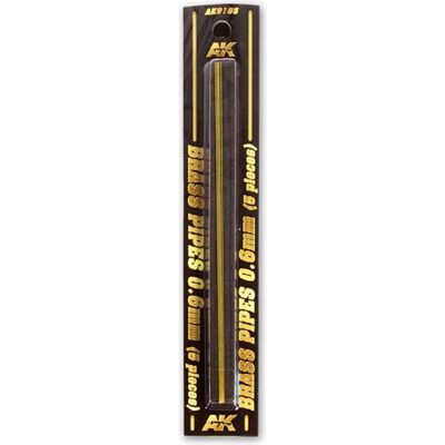AK Interactive BRASS PIPES 0,6mm, 5 units AK Interactive BRASS PIPES 0,6mm, 5 units