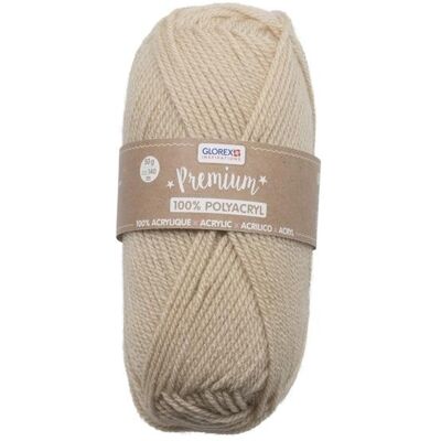 Glorex Premium 100% Acryl, 50g, Garn + Wolle, Beige Glorex Premium 100% Acryl, 50g, Garn + Wolle, Beige
