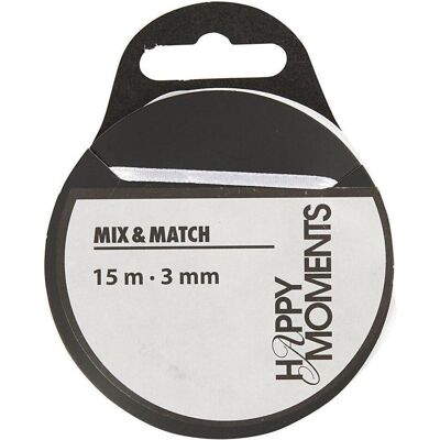 Creativ Company, Geschenkverpackung, Satijnlint - Wit, 15m (1x) Creativ Company, Geschenkverpackung, Satijnlint - Wit, 15m (1x)