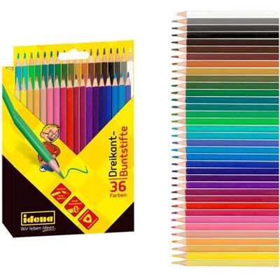 Idena, Malstifte, Dreikant-Buntstifte holzfrei 36er (36x) Idena, Malstifte, Dreikant-Buntstifte holzfrei 36er (36x)
