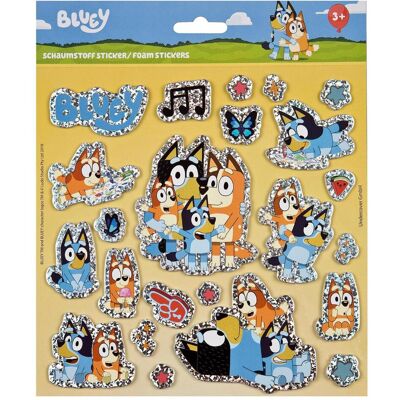 Undercover, Sticker, Bluey Glitzer-Schaumsticker (20 Sticker) Undercover, Sticker, Bluey Glitzer-Schaumsticker (20 Sticker)