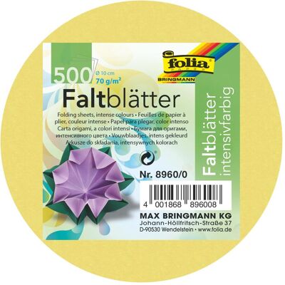 Folia, Bastelpapier, Faltblatt rund D.10cm int.fbg. (70 g/m², 1x) Folia, Bastelpapier, Faltblatt rund D.10cm int.fbg. (70 g/m², 1x)