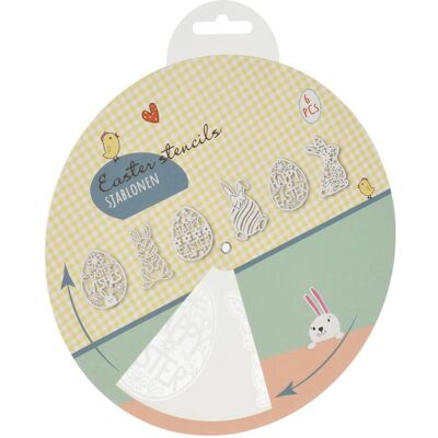 Koopman, Mal Zubehör, Schablone Ostern mit 6 Motiven Koopman, Mal Zubehör, Schablone Ostern mit 6 Motiven