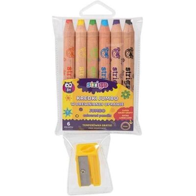 Stigo Bike, Malstifte, Buntstifte im Holzrahmen Jumbo 6 Farben (6x) Stigo Bike, Malstifte, Buntstifte im Holzrahmen Jumbo 6 Farben (6x)