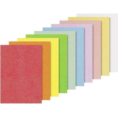 Heyda, Bastelpapier, Glitzerkarton Iris 10 Blatt à 200g/m², A4 (200 g/m², 10x) Heyda, Bastelpapier, Glitzerkarton Iris 10 Blatt à 200g/m², A4 (200 g/m², 10x)