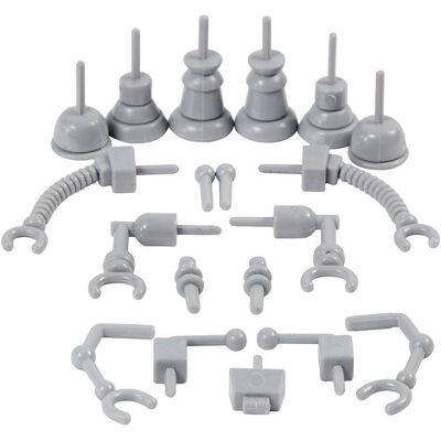 Creativ Company Robot Onderdelen Grijs, 19st. Creativ Company Robot Onderdelen Grijs, 19st.