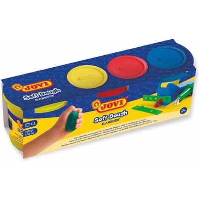 Jovi Knetmasse Soft Dough Blandiver rot/gelb/blau VE=3 Dosen Jovi Knetmasse Soft Dough Blandiver rot/gelb/blau VE=3 Dosen