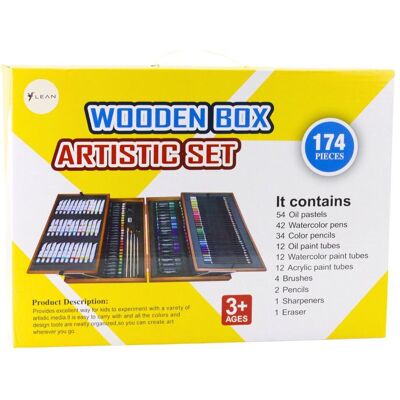 Lean Toys, Malstifte, Professionelles Kunstset 174-teilig (174x) Lean Toys, Malstifte, Professionelles Kunstset 174-teilig (174x)
