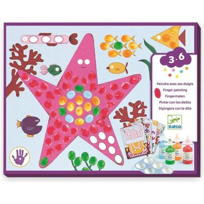 Djeco Fingerfarben Punkte und Fische Djeco Fingerfarben Punkte und Fische