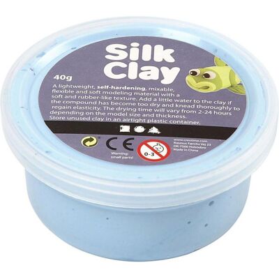 Silk Clay, Modelliermasse, Neon Blauw, 40gr. Silk Clay, Modelliermasse, Neon Blauw, 40gr.