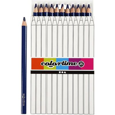 Creativ Company, Malstifte, Driehoekige Jumbo Kleurpotloden - Donkerblauw, 12st. (12x) Creativ Company, Malstifte, Driehoekige Jumbo Kleurpotloden - Donkerblauw, 12st. (12x)