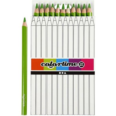 Creativ Company, Malstifte, Driehoekige Jumbo Kleurpotloden - Lichtgroen, 12st. (12x) Creativ Company, Malstifte, Driehoekige Jumbo Kleurpotloden - Lichtgroen, 12st. (12x)