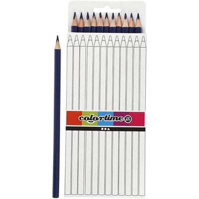 Creativ Company, Malstifte, Driehoekige Kleurpotloden - Donkerblauw, 12st. (12x) Creativ Company, Malstifte, Driehoekige Kleurpotloden - Donkerblauw, 12st. (12x)