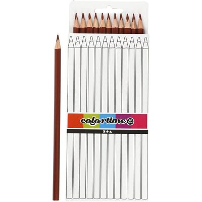 Creativ Company, Malstifte, Driehoekige Kleurpotloden - Bruin, 12st. (12x) Creativ Company, Malstifte, Driehoekige Kleurpotloden - Bruin, 12st. (12x)