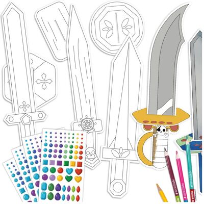 Papierdrachen Bastelset Papp-Schwerter Papierdrachen Bastelset Papp-Schwerter