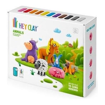 Tm, Modelliermasse, Hey Clay Animals Set 15er-Pack 15 Dosen 15012CEE15 Tm, Modelliermasse, Hey Clay Animals Set 15er-Pack 15 Dosen 15012CEE15