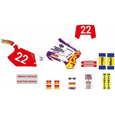 Blackbird, Sticker, Aufkleber-Set Honda CR 125R '93-'97, CR 250R '92-'96 Replika Team Enduro FIM Honda 1995 Blackbird, Sticker, Aufkleber-Set Honda CR 125R '93-'97, CR 250R '92-'96 Replika Team Enduro FIM Honda 1995