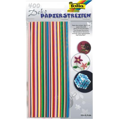 Folia, Bastelpapier, Deko-Papierstreifen 130g/m², 160x3mm (130 g/m², 400x) Folia, Bastelpapier, Deko-Papierstreifen 130g/m², 160x3mm (130 g/m², 400x)