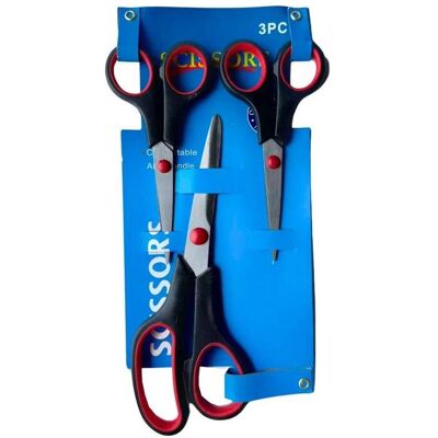 Lean Toys, Schere, Set mit 3 universellen Büroscheren (27 cm) Lean Toys, Schere, Set mit 3 universellen Büroscheren (27 cm)
