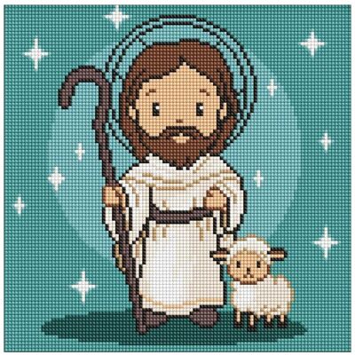 Ideyka Diamantmosaik Kinder - Geliebter Jesus 30x30cm Ideyka Diamantmosaik Kinder - Geliebter Jesus 30x30cm