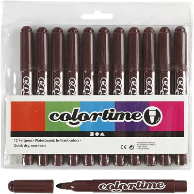 Creativ Company, Marker, Donkerbruine Jumbo Stiften, 12st. (12x) Creativ Company, Marker, Donkerbruine Jumbo Stiften, 12st. (12x)