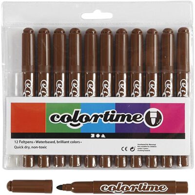 Creativ Company, Marker, Bruine Jumbo Stiften, 12st. (12x) Creativ Company, Marker, Bruine Jumbo Stiften, 12st. (12x)