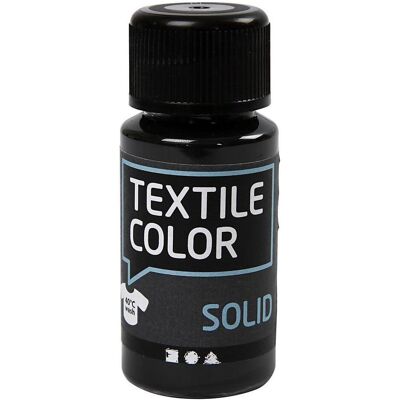 Creativ Company, Künstlerfarbe + Bastelfarbe, Dekkende Textielverf - Zwart, 50ml (50 ml) Creativ Company, Künstlerfarbe + Bastelfarbe, Dekkende Textielverf - Zwart, 50ml (50 ml)