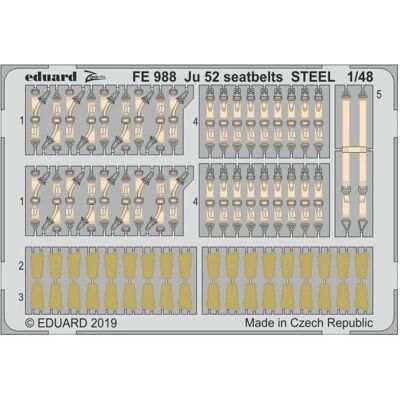 Eduard Ju 52 seatbelts STEEL for Revell Eduard Ju 52 seatbelts STEEL for Revell