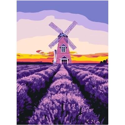 Artist Malen nach Zahlen - Windmühle und Lavendel 30x40cm Artist Malen nach Zahlen - Windmühle und Lavendel 30x40cm