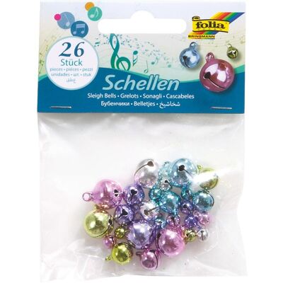 Folia Metallgl”ckchen, 3 Gr”áen sortiert, Pastellfarben Folia Metallgl”ckchen, 3 Gr”áen sortiert, Pastellfarben